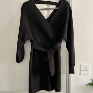 Black Mini Sweater Dress